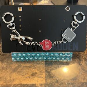 NWT Steve Madden Silver and Red Bag Charm